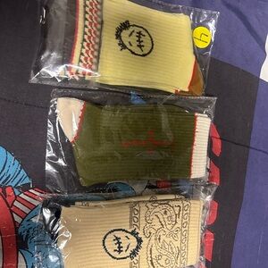 Travis Scott Men's Socks - Beige, Olive, Cream